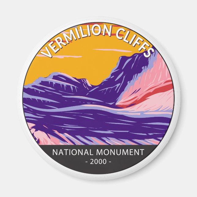 Weißes Pocket für das Nationaldenkmal von Vermilio Magnet (Vorne)