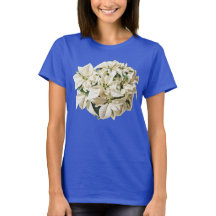 Weißes Poinsettia-T-Shirt