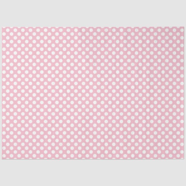 Weißes Polka-Dot-Papier Seidenpapier (Vorderseite)