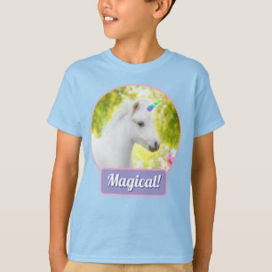 Weißes Pony Einhorn T-Shirt