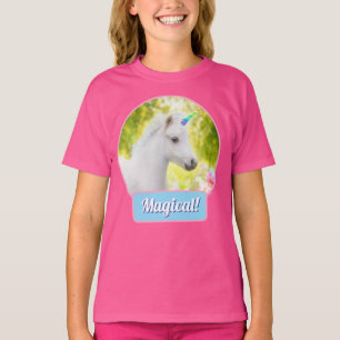 Weißes Pony Einhorn T-Shirt