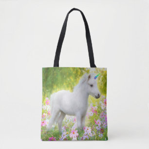 Weißes Pony Einhorn Tasche