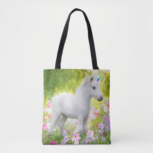 Weißes Pony Einhorn Tasche (Vorderseite)