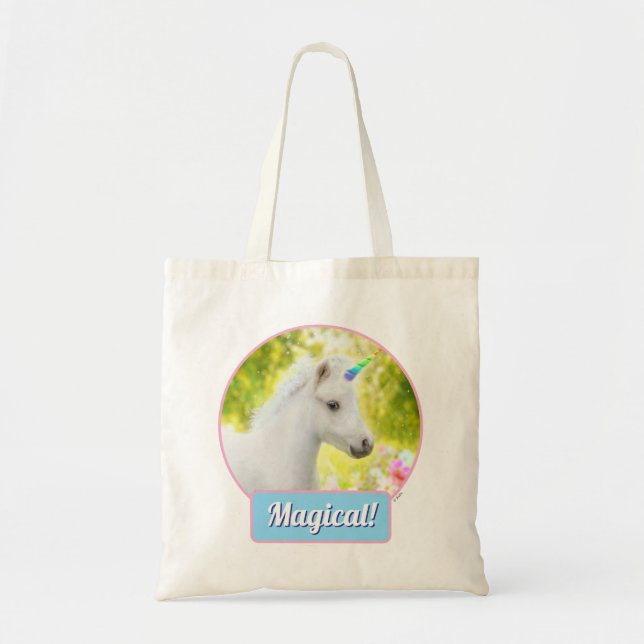 Weißes Pony Einhorn Tragetasche (Vorne)