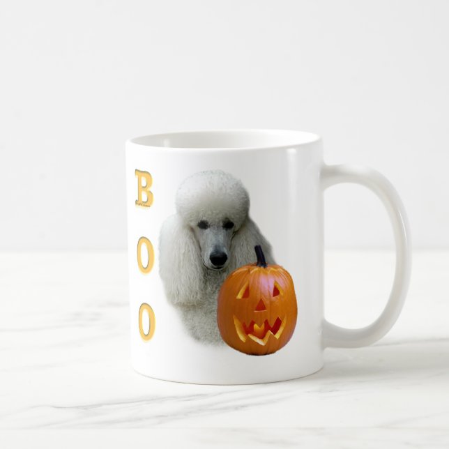 Weißes Poodle Boo Kaffeetasse (Rechts)