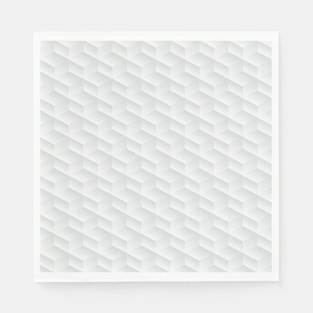 Weißes Quadrat mit Prägung Serviette (Vorderseite)