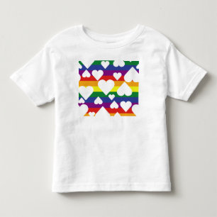 Weißes Rainbow-T-Shirt Kleinkind T-shirt