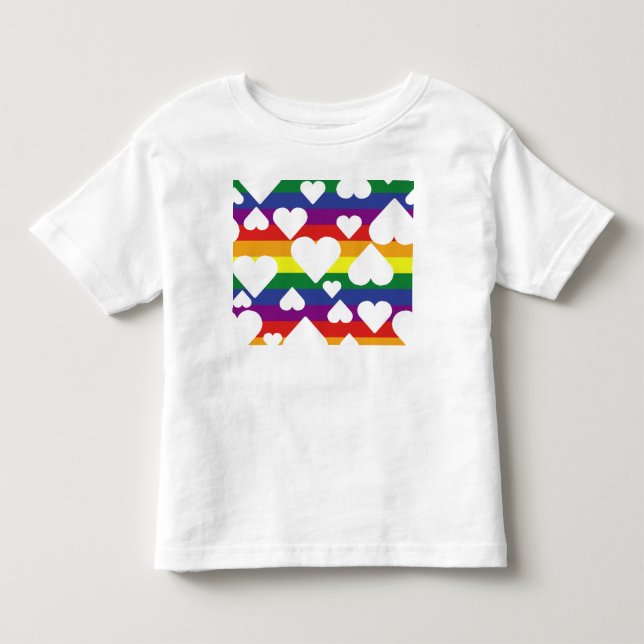 Weißes Rainbow-T-Shirt Kleinkind T-shirt (Vorderseite)