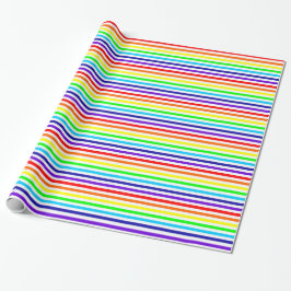 Weißes Regenbogenstreifen-Umschlagpapier Geschenkpapier
