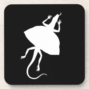 weißes Reptil Getränkeuntersetzer