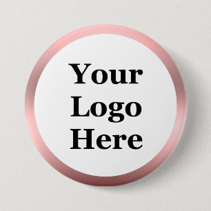 Weißes rosa gebürstetes Metall im Business Look Yo Button