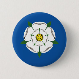 Weißes Rosen-Abzeichen Yorkshires Button