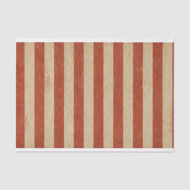 Weißes rotes Streifen (horizontal), Gewebepapier Seidenpapier (Vorderseite)