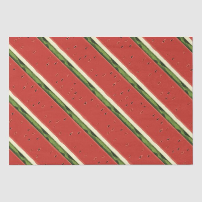 Weißes rotes Wasserfarbenpapier Wassermelone Tissu Seidenpapier (Vorderseite)