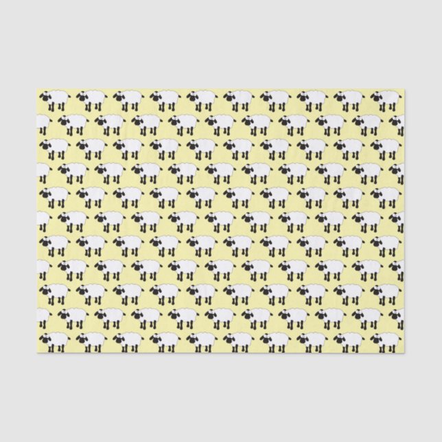 Weißes Schaf Seidenpapier (Vorderseite)
