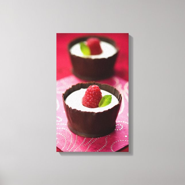 Weißes Schokoladenmousse Leinwanddruck (Vorderseite)