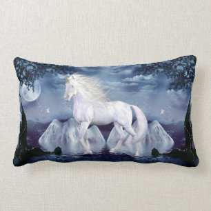 Weißes Schönheits-Einhorn-Amerikaner MoJo Kissen