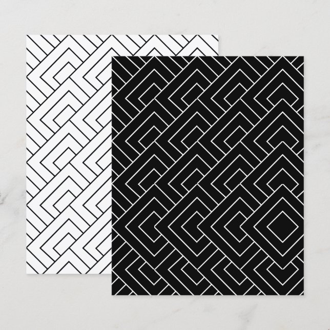 Weißes schwarzes Diamant-Gitterbuch (Vorne/Hinten)