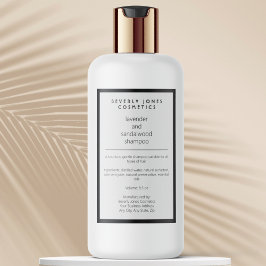 Weißes schwarzes, wasserdichtes Shampoo-Flaschenet Lebensmitteletikett