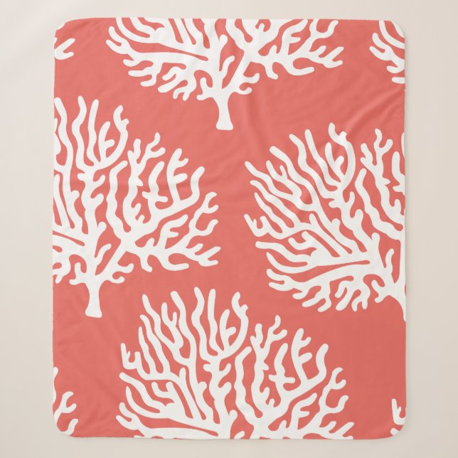 Weißes Seeküstenkoralle u. Korallen-Rosa Sherpadecke (Vorderseite)