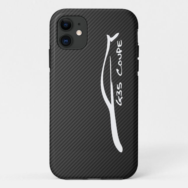 Weißes Silhouette-Logo des Coupé-G35 Case-Mate iPhone Hülle (Rückseite)
