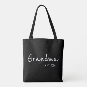 Weißes Skript Oma gegründet Tasche