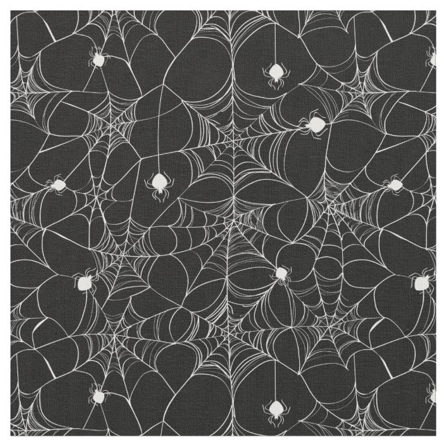 Weißes Spinnen-Netz Halloween Stoff (Nahaufnahme)