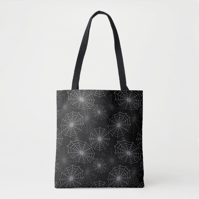 Weißes Spinnen-Netz-Spinnennetz-Silk Muster auf Tasche (Vorderseite)