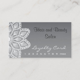 Weißes Spitze-Loyalitäts-Kartenhaar und Treuekarte