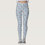 Weißes Staffordshire-Bullterrier-HundeAquarell Leggings<br><div class="desc">Dieses ist eine Aquarellmalerei eines amerikanisches Staffordshire-Bullterrierhundes. Sie hat ein enormes Lächeln auf ihrem Gesicht mit ihrer Zunge heraus. Ihre Ohren perked oben. Sie ist ein weißer Hund mit den braunen Ohren. Dieses ist ein wiederholtes Muster der Malerei.</div>