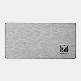 Weißes Stoffmuster Textur Elegante Monogram Logo C Schreibtischunterlage