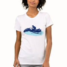 Weißes T-Shirt für Frauen | Jet Ski | Beach Vibe