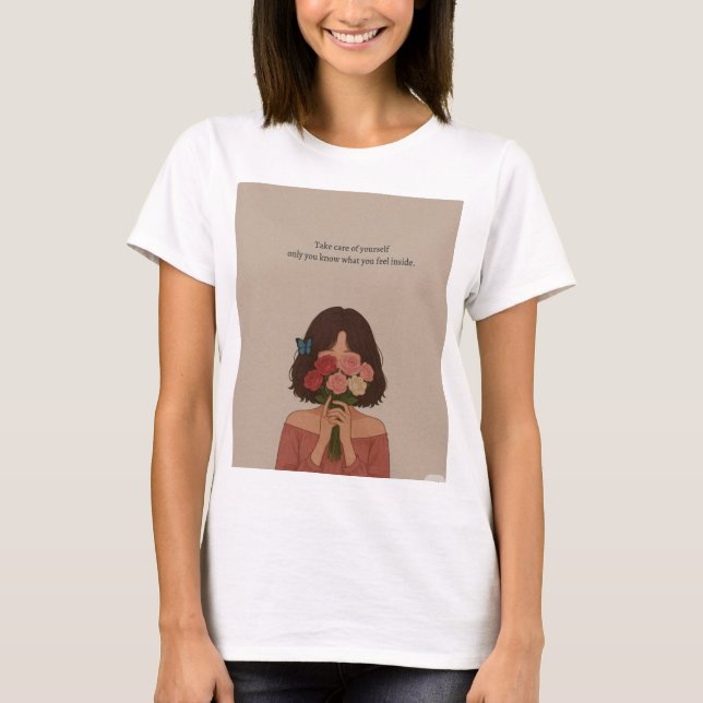 Weißes T-Shirt für Mädchen. (Vorderseite)