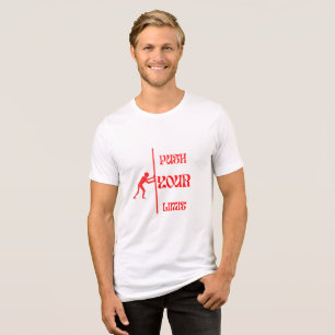 Weißes T-Shirt mit motivierendem Zitat Tri-Blend Shirt