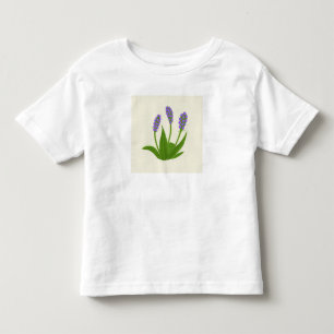 Weißes T-Shirt mit violetten Blumen