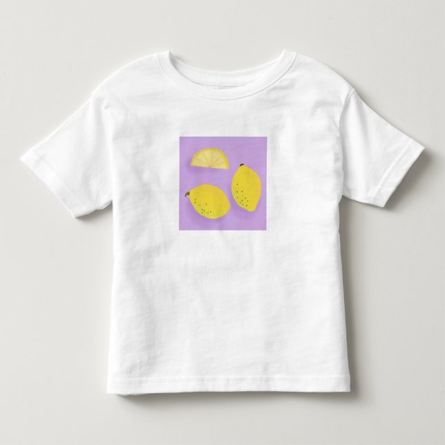 Weißes T-Shirt mit Zitronen  (Vorderseite)