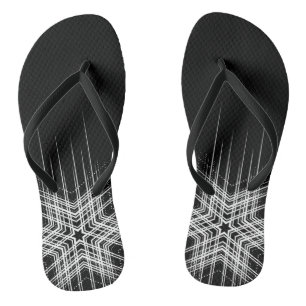Weißes Tätowierungsdesign im Dunkeln Flip Flops