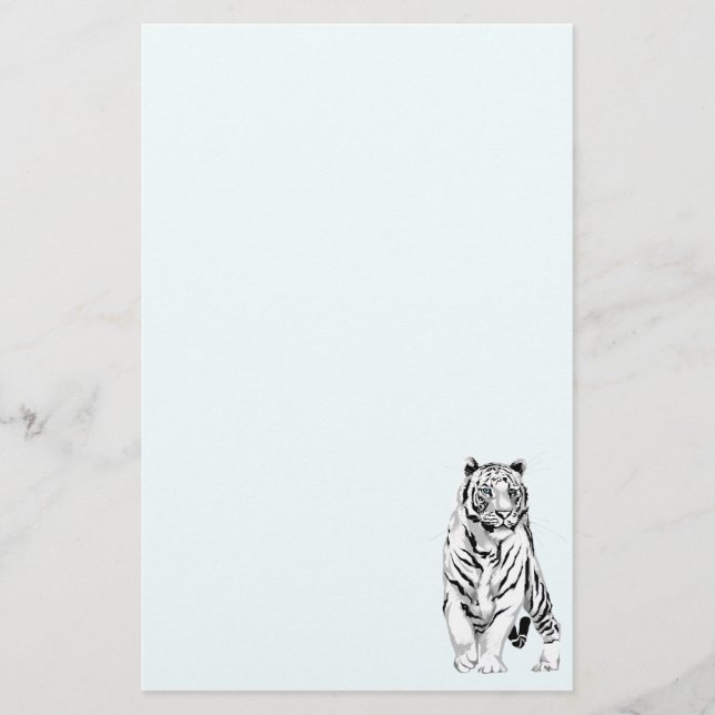 Weißes Tiger2 stationery_vertical.v2. Briefpapier (Vorderseite)