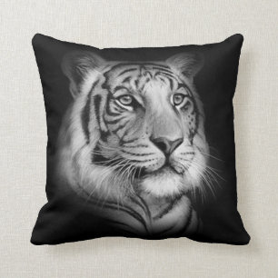 Weißes Tiger-Gesicht Kissen