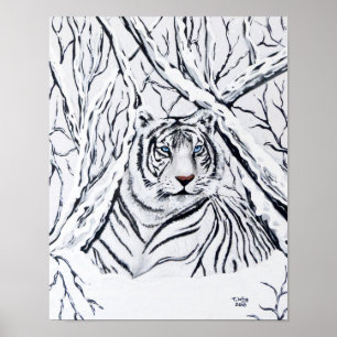 Weißes Tiger in Poster