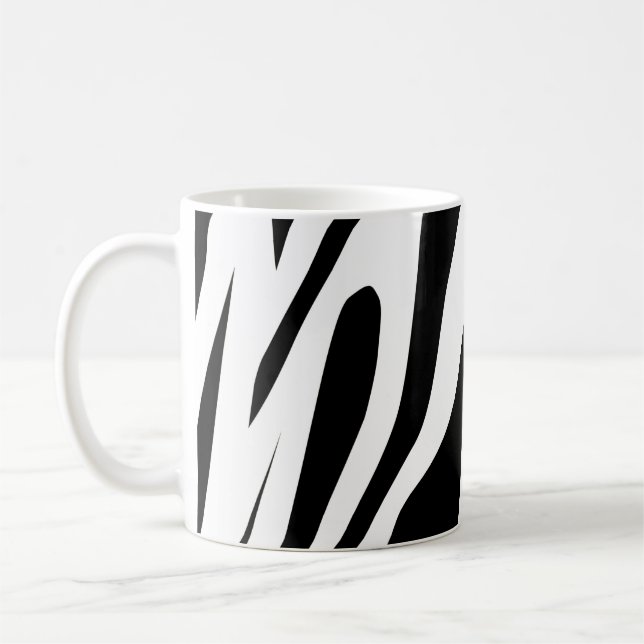 Weißes Tiger Nahtloses Muster Kaffeetasse (Links)