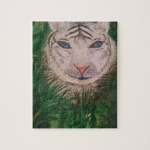 Weißes Tiger-Puzzlespiel