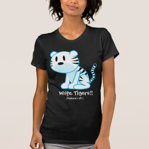 Weißes Tiger-Text-Shirt T-Shirt