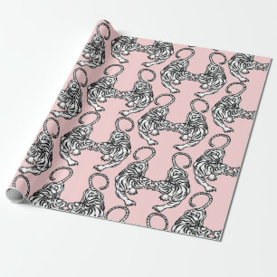 Weißes Tiger-Umschlagpapier Geschenkpapier