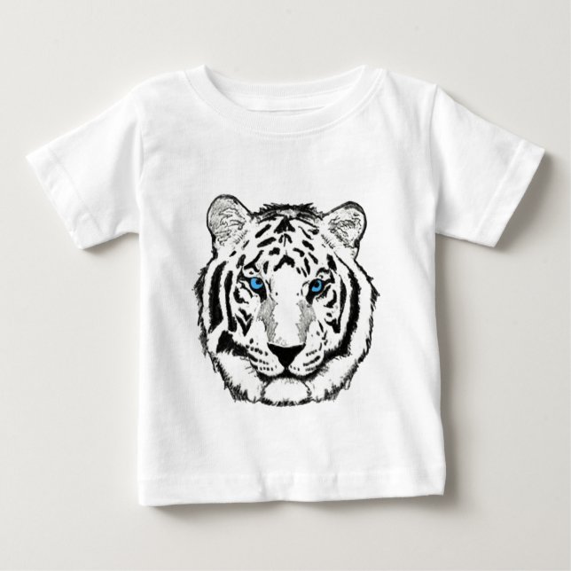 Weißes Tigerkleinkind T-Shirt (Vorderseite)