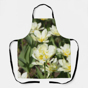 Weißes Tulpen-Foto Schürze