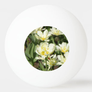 Weißes Tulpen-Foto Tischtennisball