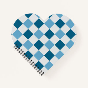 Weißes und blaues Karton Notizbuch