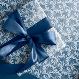 Weißes und blaues Musterpapier Geschenkpapier