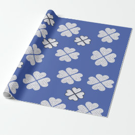 Weißes und blaues Wrapping-Papier Geschenkpapier